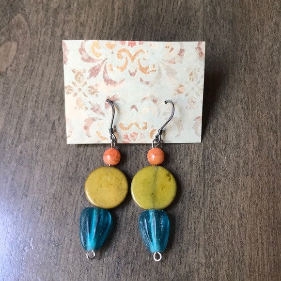 Handmade earrings sterling silver fish hook - Picture 2 of 5